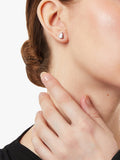 Jools by Jenny Brown cubic zirconia tear drop stud earrings silver (British brand)