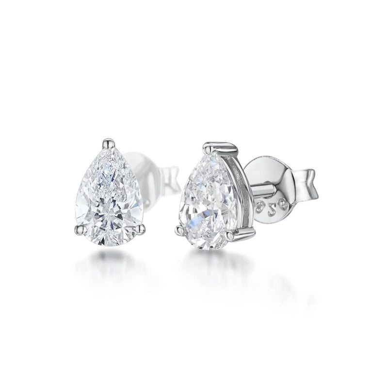 Jools by Jenny Brown silver cubic zirconia stud earrings, UK version
