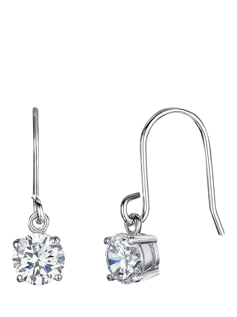 Jools by Jenny Brown drop earrings sterling silver cubic zirconia - British product