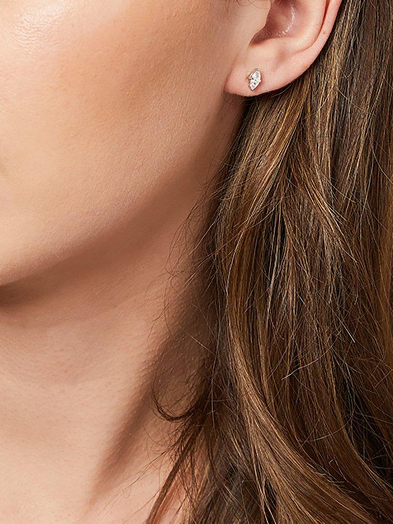 Jools by Jenny Brown oval stud earrings in silver (British brand)
