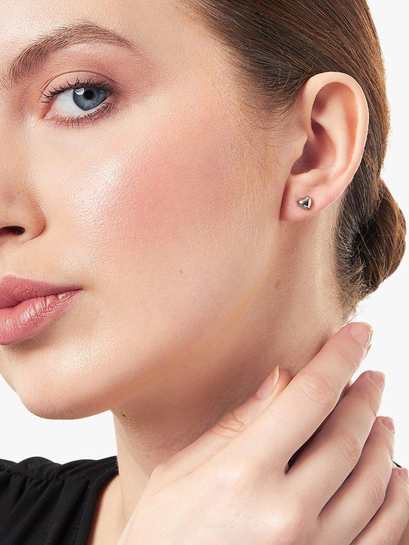 Jools by Jenny Brown heart stud earrings 6mm, UK version