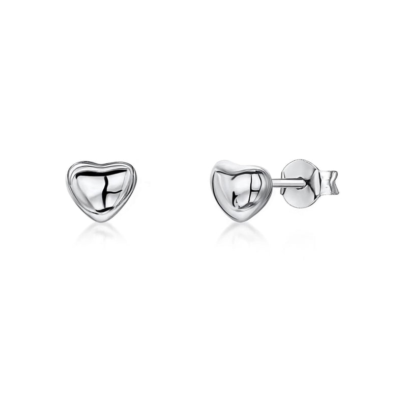 Jools by Jenny Brown heart stud earrings 6mm, UK version