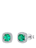 Jools by Jenny Brown cubic zirconia cushion stud earrings, imported from the UK