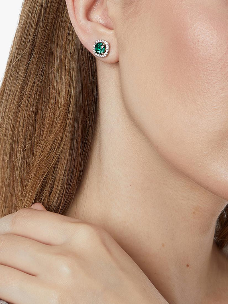 Jools by Jenny Brown cubic zirconia cushion stud earrings, imported from the UK