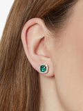 Jools by Jenny Brown cubic zirconia cushion stud earrings, imported from the UK
