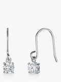 Jools by Jenny Brown cubic zirconia single drop earrings silver (British brand)