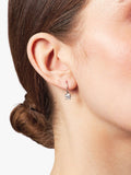 Jools by Jenny Brown cubic zirconia single drop earrings silver (British brand)