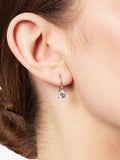 Jools by Jenny Brown cubic zirconia single drop earrings silver (British brand)