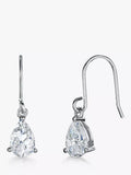 Jools by Jenny Brown cubic zirconia earrings silver tear drop - British product