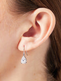 Jools by Jenny Brown cubic zirconia earrings silver tear drop - British product