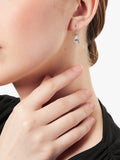 Jools by Jenny Brown cubic zirconia earrings silver tear drop - British product