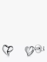 John Lewis Jools by Jenny Brown Offset Curved Heart Stud Earrings- Buy online at McGrocer