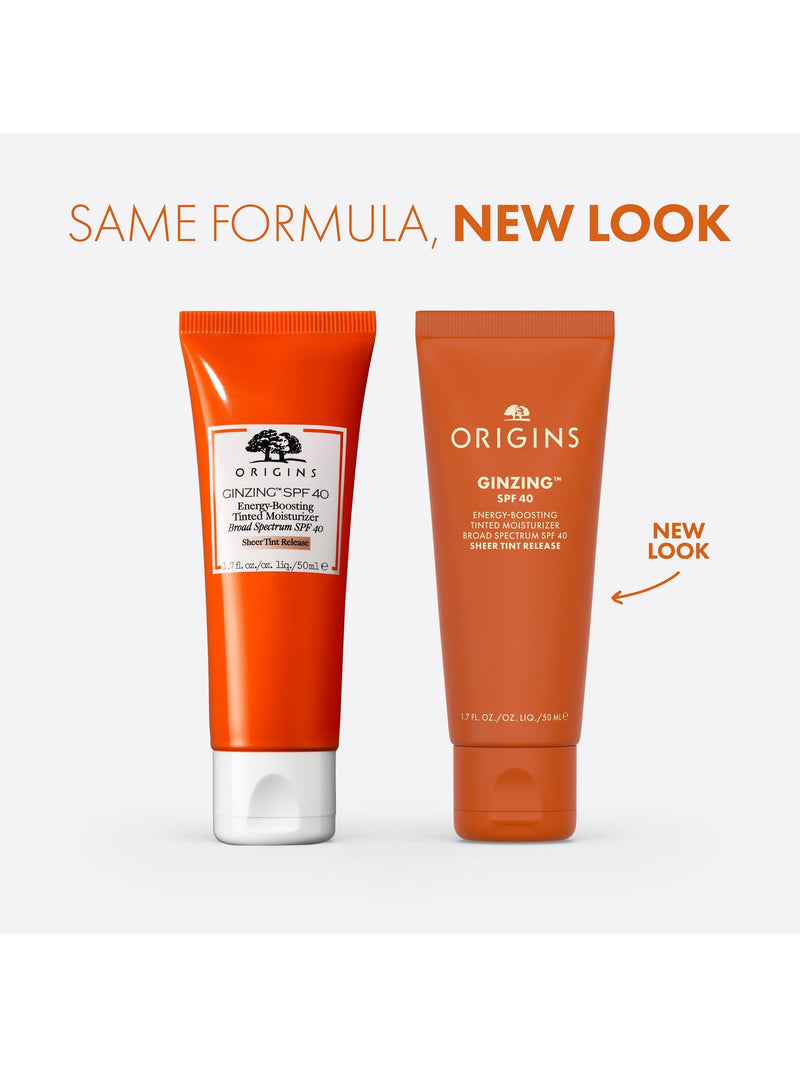 Origins GinZing Energy Boosting SPF 40 Tinted Moisturiser 50ml, imported from the UK