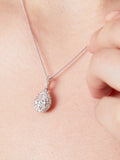 Jools by Jenny Brown cubic zirconia teardrop pendant necklace silver - British product