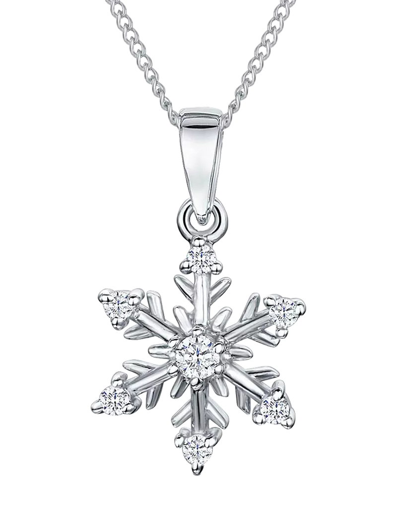 Jools by Jenny Brown cubic zirconia snowflake necklace - British brand