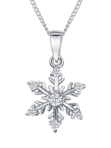 John Lewis Jools by Jenny Brown Cubic Zirconia Glistening Snowflake Necklace- Buy online at McGrocer