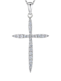 Jools by Jenny Brown cubic zirconia cross necklace silver - British product