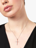 Jools by Jenny Brown cubic zirconia cross necklace silver - British product