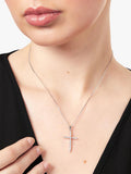 Jools by Jenny Brown cubic zirconia cross necklace silver - British product