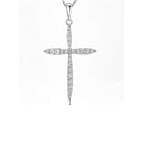 Jools by Jenny Brown cubic zirconia cross necklace silver - British product