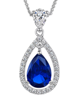 John Lewis Jools by Jenny Brown Cubic Zirconia Suspended Pear Stone Pendant Necklace, 16 inches- Buy online at McGrocer