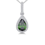 Jools by Jenny Brown sterling silver cubic zirconia teardrop pendant - British product