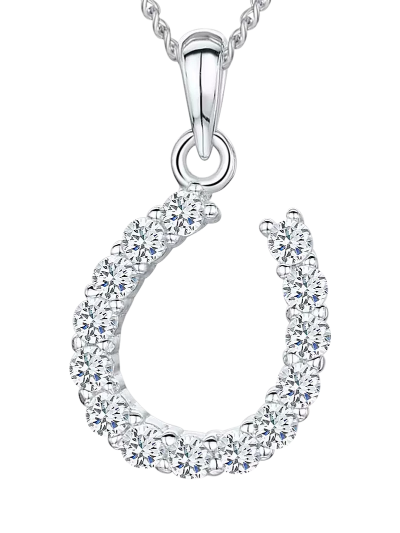 Jools by Jenny Brown cubic zirconia horseshoe necklace - British product