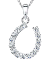 John Lewis Jools by Jenny Brown Cubic Zirconia Asymmetric Horseshoe Necklace, Silver- Buy online at McGrocer