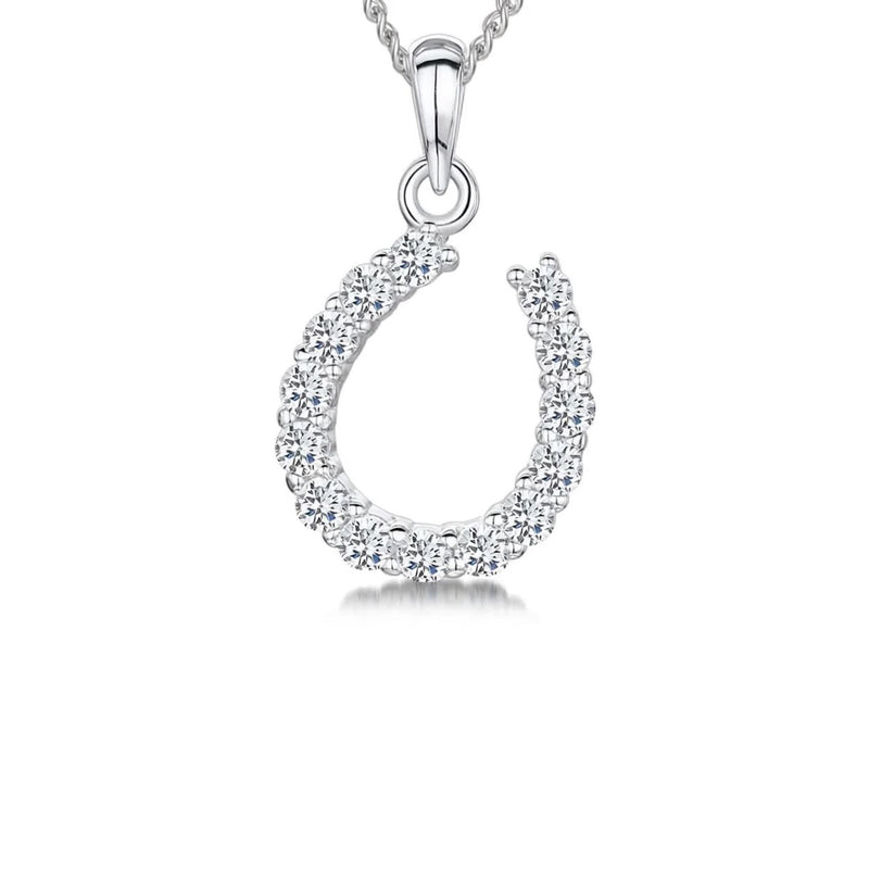 Jools by Jenny Brown cubic zirconia horseshoe necklace - British product