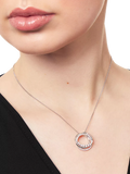 Jools by Jenny Brown cubic zirconia hooped circles necklace 16 inch chain, UK version
