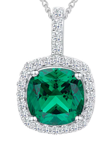 John Lewis Jools by Jenny Brown Cubic Zirconia Curved Square Necklace- Buy online at McGrocer