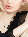 Jools cubic zirconia curved square necklace 16 inch, imported from the UK