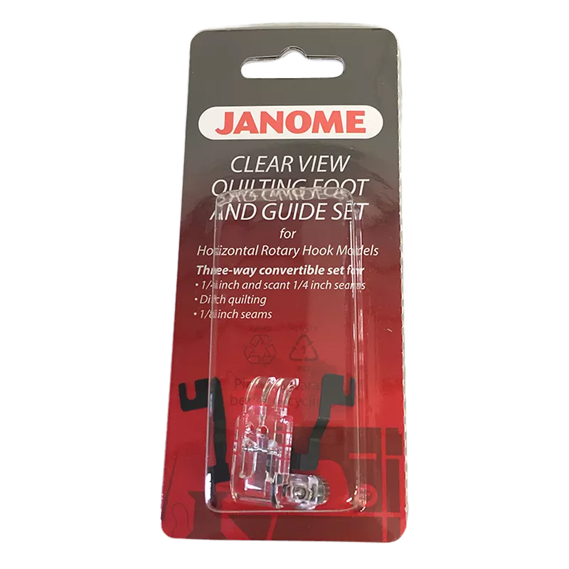 Janome clear view quilting foot and guide set, UK version