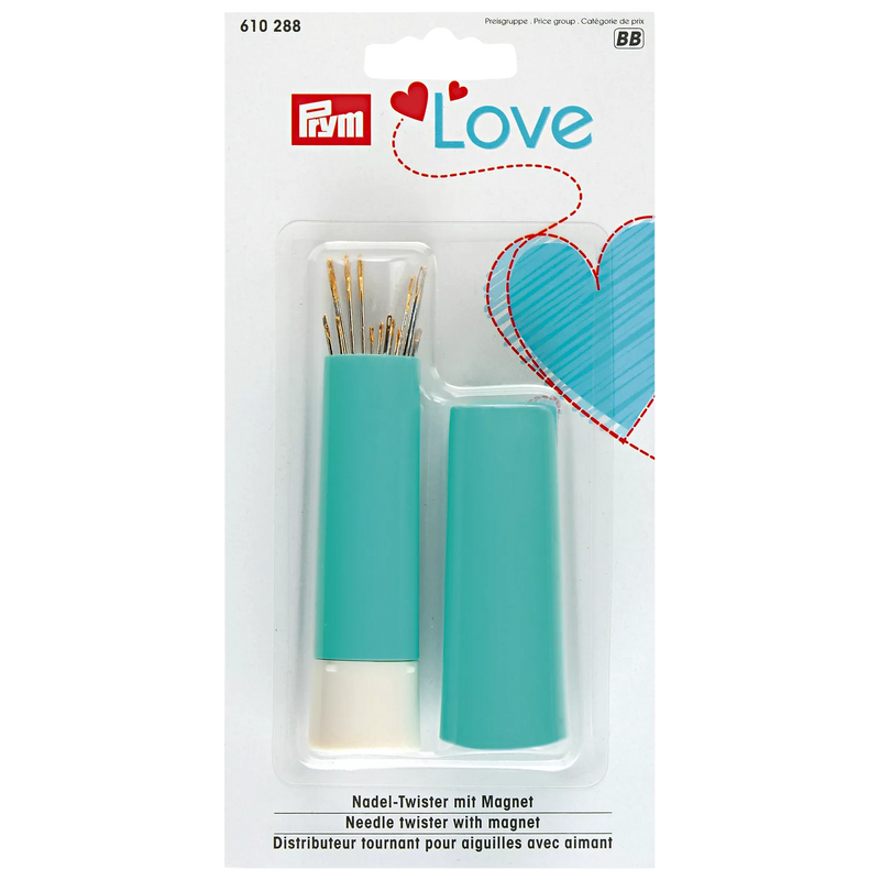 Prym Love sewing needle twister with 19 needles (British brand)