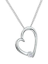 John Lewis Jools by Jenny Brown Cubic Zirconia Open Heart Pendant Necklace- Buy online at McGrocer