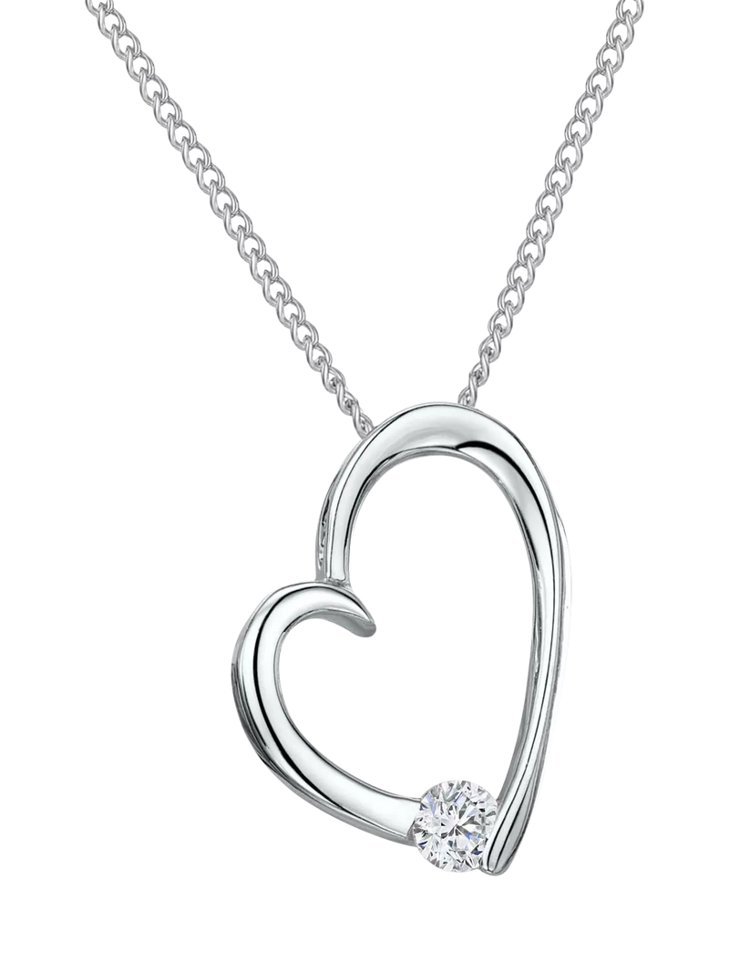 Jools by Jenny Brown cubic zirconia heart pendant - British product