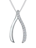 Jools by Jenny Brown cubic zirconia wishbone necklace, imported from the UK
