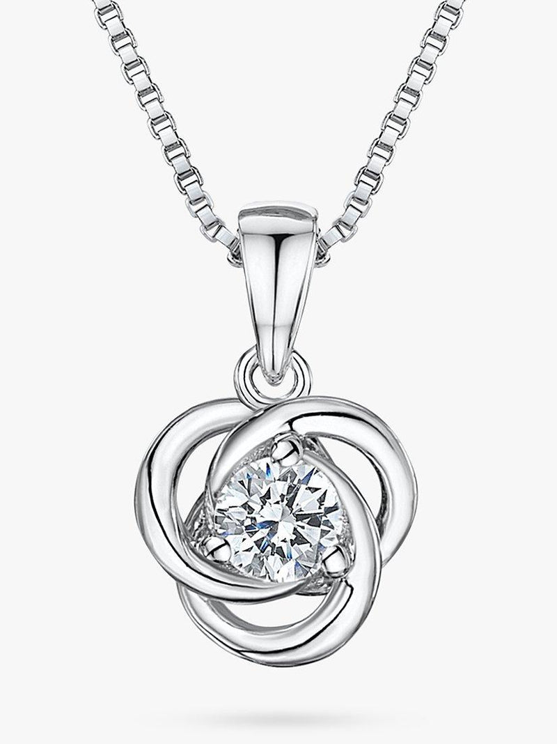 Jools by Jenny Brown cubic zirconia pendant necklace 16 inch (British brand)