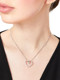 Jools by Jenny Brown cubic zirconia looped heart necklace 16 inch, imported from the UK