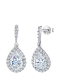 Jools by Jenny Brown cubic zirconia drop earrings silver - British product