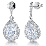 Jools by Jenny Brown cubic zirconia drop earrings silver - British product
