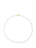 E.W Adams 9ct Gold Freshwater Pearl Necklace, White, 18 inch