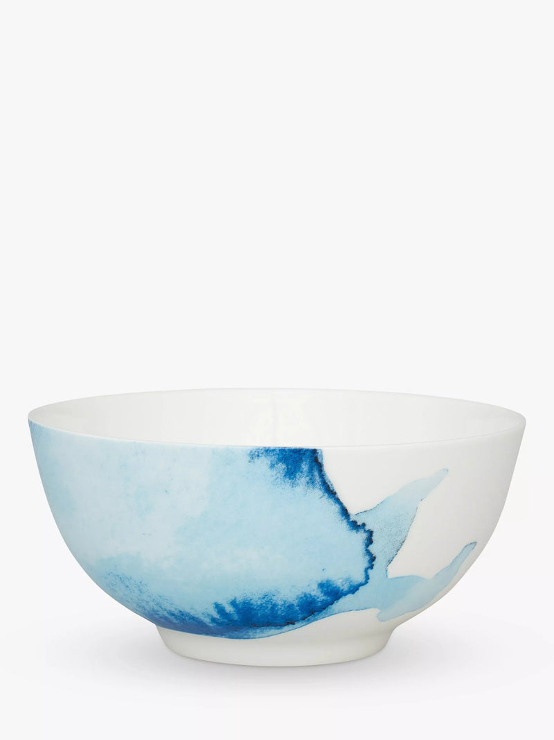 Rick Stein bone china cereal bowls set of 4 blue white (British brand)