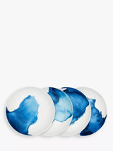 John Lewis Rick Stein Coves of Cornwall Bone China Supper Bowls Set of 4 Blue/White 21cm- Buy online at McGrocer