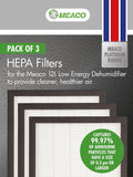 Meaco HEPA filter pack of 3 for dehumidifier - British product