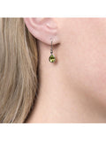 E.W Adams 9 carat white gold peridot drop earrings - British product