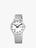 Mondaine Evo 2 watch with date and mesh band 40mm, UK version