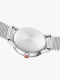 Mondaine Evo 2 watch with date and mesh band 40mm, UK version