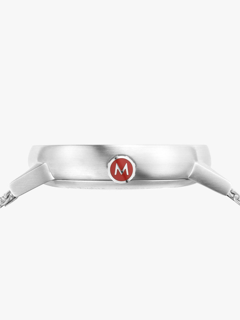 Mondaine Evo 2 watch with date and mesh band 40mm, UK version