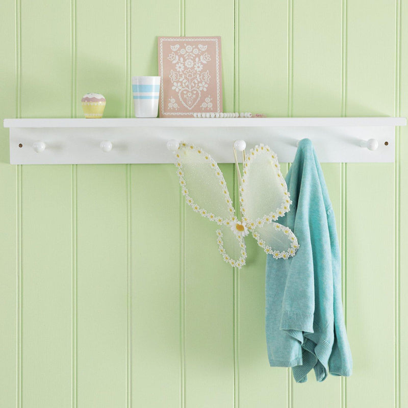 Great Little Trading Co Shaker peg rail in white - British product